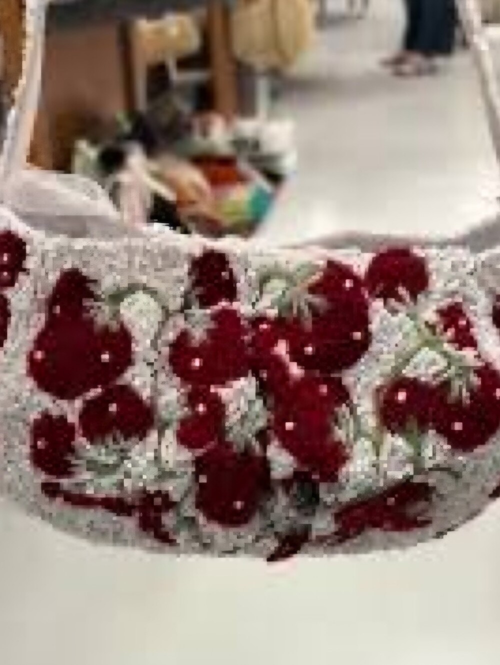 Viral Handcrafted Strawberry Beaded Shoulder Bag Purse Cottagecore NWT